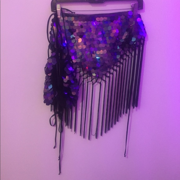 Other - New Sequin bikini top and skirt wrap